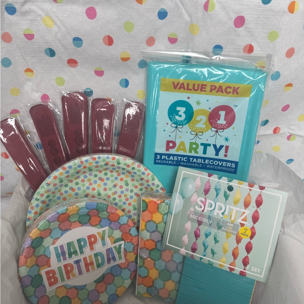 Colorful Party Supplies Set